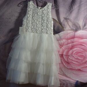 Tiered Tulle Lace Dress SZ M